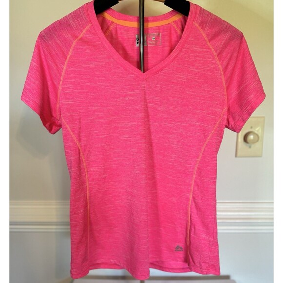 Reebok Tops - Women's Rebook Performance Active Top V Neck Neon Pink Size Medium